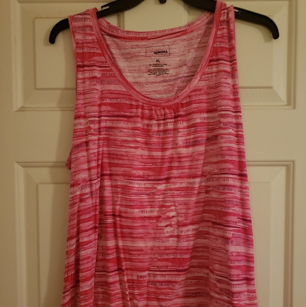 Sonoma Pink Flowy Tank Top